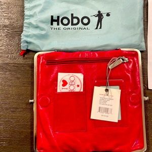 Brand new with tags Red 100% Leather HOBO Wallet